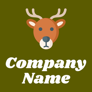 Deer logo on a Olive background - Animaux & Animaux de compagnie