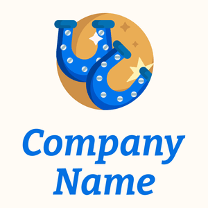 Horseshoe logo on a Floral White background - Animais e Pets