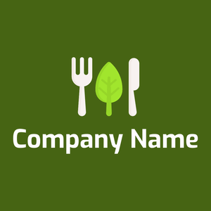 Raw food diet logo on a Verdun Green background - Nourriture & Boisson