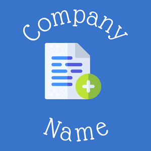 New document logo on a Curious Blue background - Abstrait