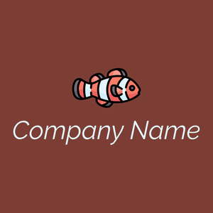 Clown fish on a Peanut background - Dieren/huisdieren