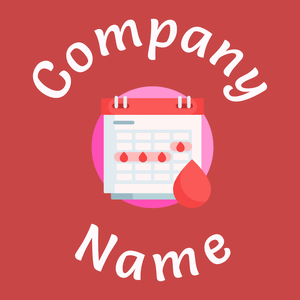 Period logo on a Dark Coral background - Medisch & Farmaceutisch