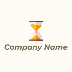 Hourglass on a Floral White background