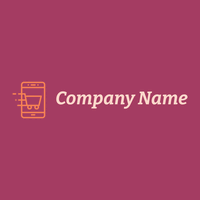 Online shop logo on a Rouge background - Vendita al dettaglio