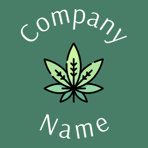 Marijuana logo on a Dark Green Copper background - Hospital & Farmácia