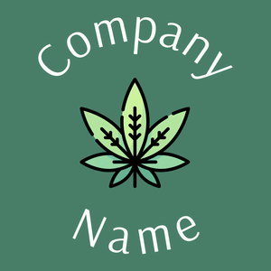 Marijuana logo on a Dark Green Copper background - Medicina & Farmacia