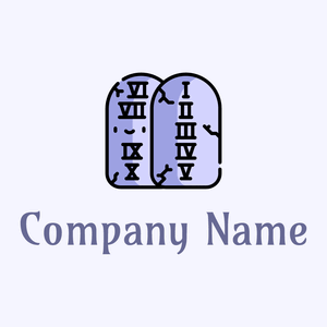 Ten commandments logo on a Ghost White background - Religion et spiritualité