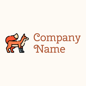 Fox on a Floral White background - Animali & Cuccioli