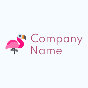 Flamingo logo on a Alice Blue background - Animals & Pets