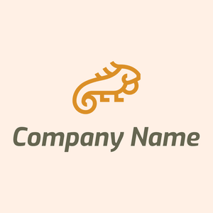 Iguana logo on a Seashell background - Animaux & Animaux de compagnie