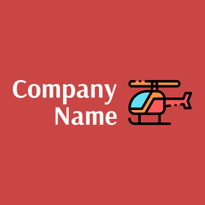 Helicopter logo on a Dark Coral background - Automotive & Vehicle