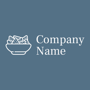 Nachos logo on a Kashmir Blue background - Abstrakt