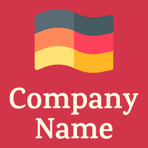 German flag on a Brick Red background