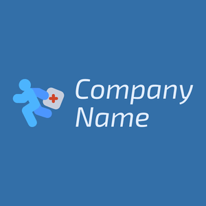 Emergency logo on a Lochmara background - Educación
