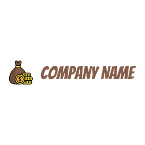 Money bag logo on a White background - Abstrait