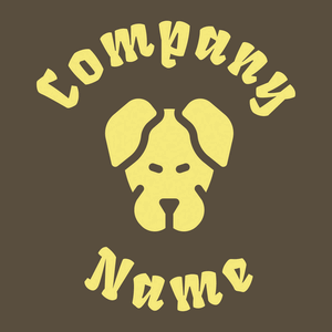 Dog logo on a Metallic Bronze background - Tiere & Haustiere