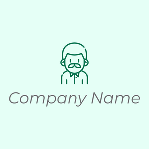 Father logo on a Mint Cream background - Abstract