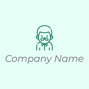 Father logo on a Mint Cream background - Abstrato