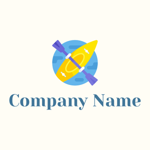 Kayak logo on a pale background - Sport