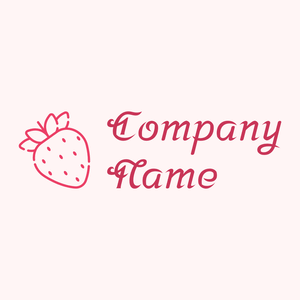 Outlined Strawberry logo on a Snow background - Environnement & Écologie