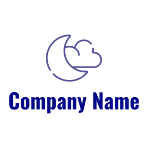 Moon Night mode logo on a White background - Abstrait
