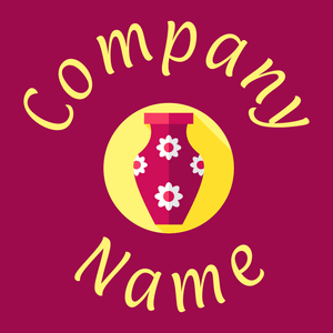 Vase logo on a Jazzberry Jam background - Muebles de casa