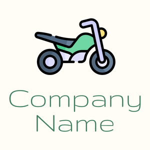Motorcycle on a Floral White background - Abstrait