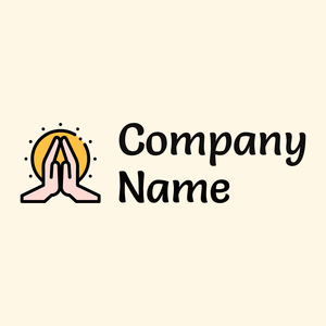 Meditation logo on a yellow background - Religious