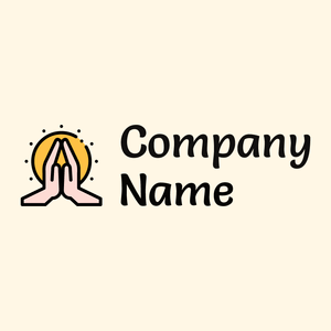 Meditation logo on a yellow background - Religiosidade