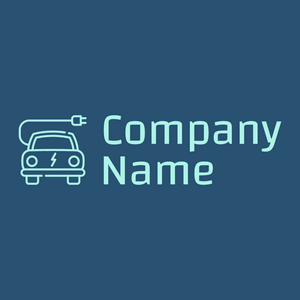 Electric car logo on a Venice Blue background - Construction & Tools