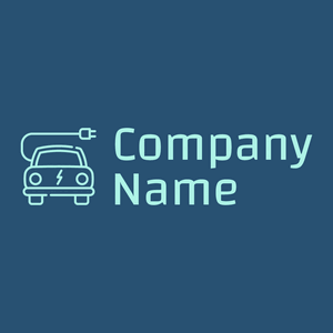 Electric car logo on a Venice Blue background - Construção & Ferramentas