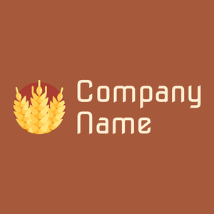 Wheat logo on a Desert background - Agricoltura