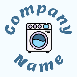 Washing machine logo on a Alice Blue background - Reinigung & Wartung