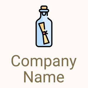 Bottle logo on a Seashell background - Kommunikation