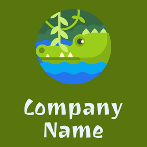 Alligator logo on a Raw Umber background - Tiere & Haustiere