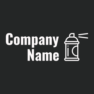 Spray paint logo on a Woodsmoke background - Unterhaltung & Kunst