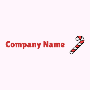 Candy cane logo on a pink background - Enfant & Garderie