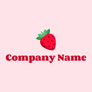 Single Strawberry logo on a Lavender Blush background - Umwelt & Natur
