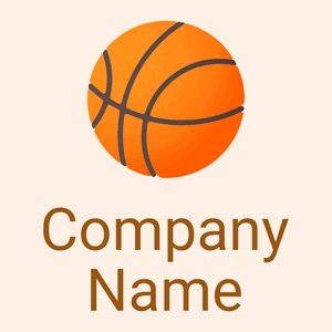Safety Orange Basketball on a Seashell background - Entertainment & Kunst
