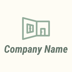 Interior design logo on a Floral White background - Domaine de l'architechture