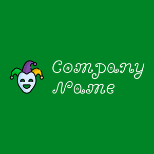 Carnival mask logo on a Green background - Arte & Intrattenimento
