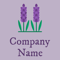 Lavender logo on a Blue Haze background - Blumen