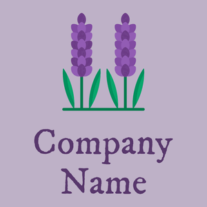 Lavender logo on a Blue Haze background - Blumen