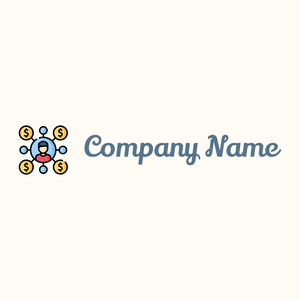 Affiliate marketing logo on a Floral White background - Negócios & Consultoria