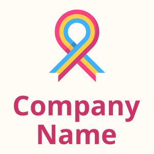 Ribbon logo on a Floral White background - Dating