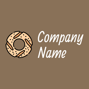 Peach Bagel on a Cement background - Alimentos & Bebidas