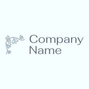 Floral design logo on a Azure background - Fiori