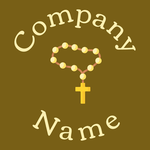 Rosary on a Raw Umber background - Religiosidade