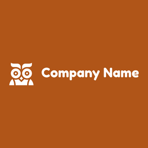 Owl logo on a Golden Brown background - Abstrait