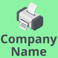 Logotipo impresora de escritorio sobre fondo verde - Computadora